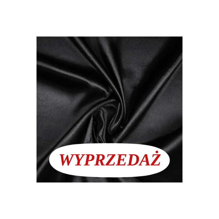 Wyprzedaż prześcieradło Satynowe Atłas bez gumki 140x200- Czarne